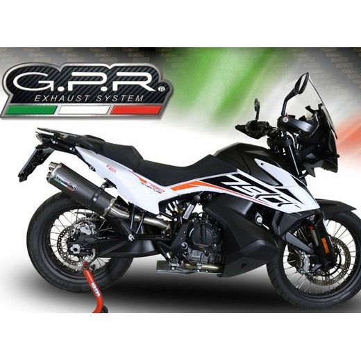 SLIP-ON EXHAUST GPR DUAL POPPY E5.KT.108.1.DUAL.PO CARBON LOOK INCLUDING REMOVABLE DB KILLER AND LINK PIPE