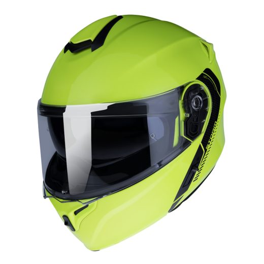 FLIP UP HELMET AXXIS STORM SV SOLID GLOSS FLUOR YELLOW XS