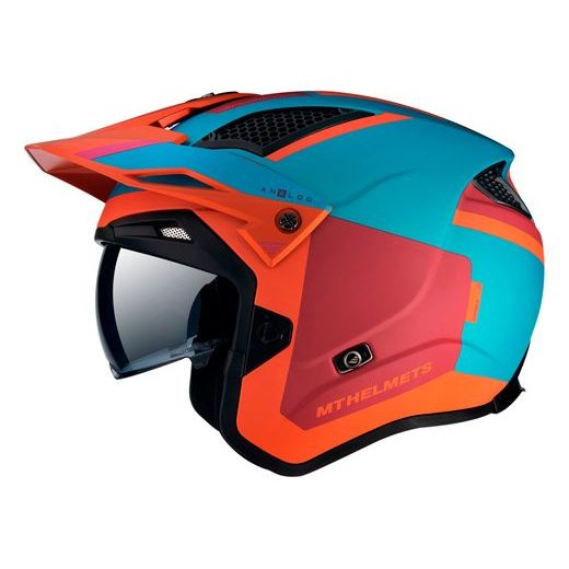 TRIAL HELMET MT HELMETS DISTRICT SV S ANALOG D24 MATT FLUOR ORANGE S