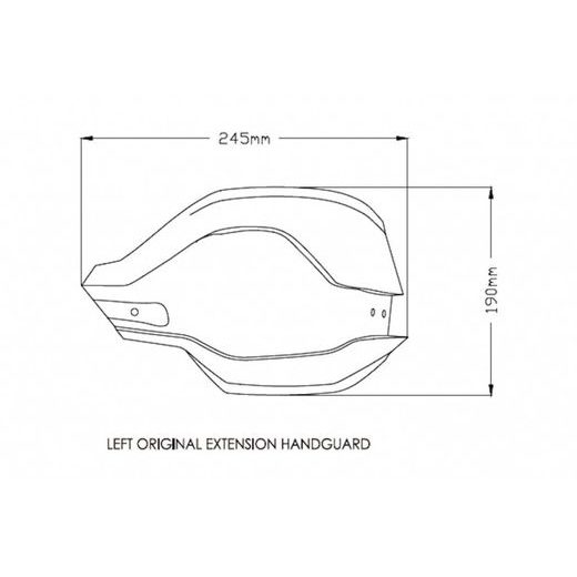 HANDGUARDS PUIG EXTENSION 3763W CLEAR