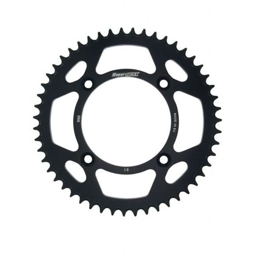 REAR ALU SPROCKET SUPERSPROX RAL-998:51-BLK CRNI 51T, 428
