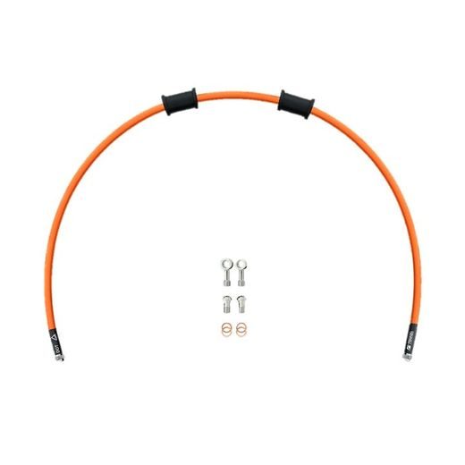 CLUTCH HOSE KIT VENHILL POWERHOSEPLUS KAW-11010C-OR (1 HOSE IN KIT) ORANGE HOSES, CHROME FITTINGS