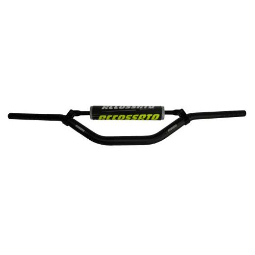 HANDLEBAR ACCOSSATO ALUMINIUM, 28.5 MM CRNI