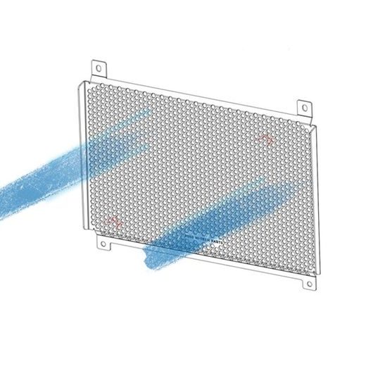 RADIATOR COVER PUIG 22555N CRNI