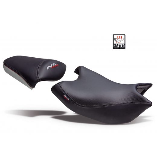 COMFORT SEAT SHAD SHH0N710CH HEATED BLACK/GREY, RED SEAMS