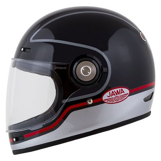 FULL FACE HELMET CASSIDA FIBRE JAWA SPORT BLACK/ SILVER/ RED XL
