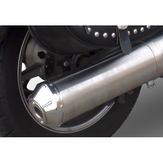 SLIP-ON EXHAUST GPR INOX OVAL Y.141.IT BRUSHED STAINLESS STEEL INCLUDING REMOVABLE DB KILLER, LINK PIPE AND CATALYST