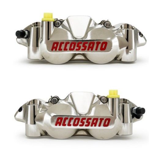 RADIAL BRAKE CALIPER ACCOSSATO CNC-WORKED MONOBLOCK PZ001 108 MM PISTONS IN TITANIUM