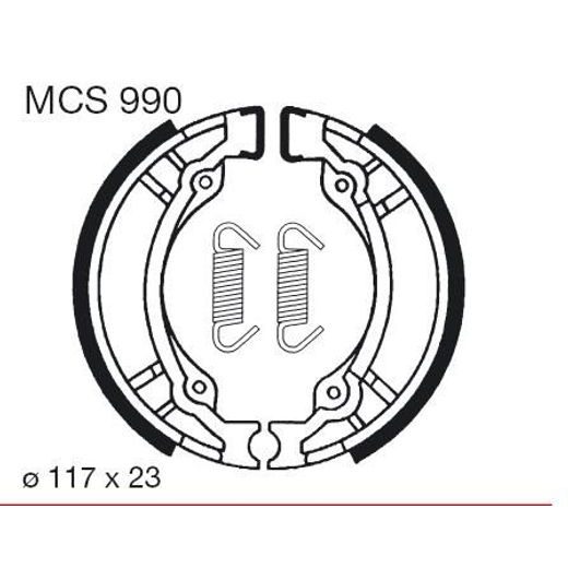 ČELJUSTI KOČNICA (PAKNE) LUCAS MCS 990