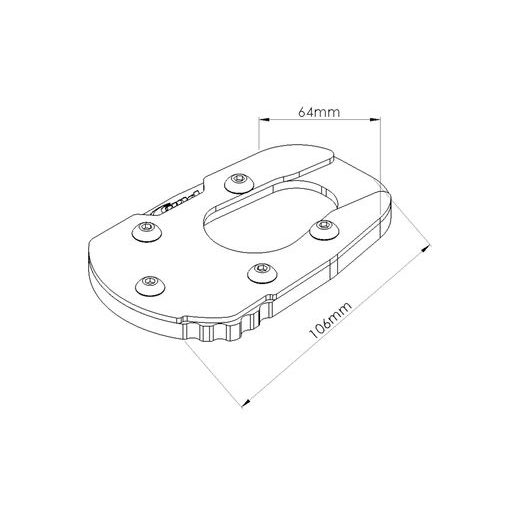 KICKSTAND EXTENSION PUIG 20408N CRNI