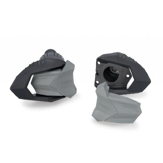 FRAME SLIDERS PUIG R19 22700N BLACK WITH GREY RUBBER