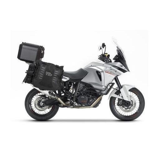 SET OF SHAD TERRA TR40 ADVENTURE SADDLEBAGS AND SHAD TERRA ALUMINIUM TOP CASE TR55 PURE BLACK, INCLUDING MOUNTING KIT SHAD KTM 1290 SUPERADVENTURE