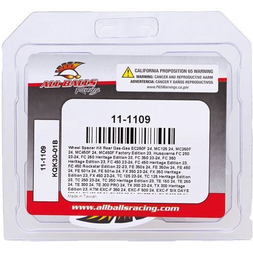 WHEEL SPACER KIT ALL BALLS RACING WS11-1109