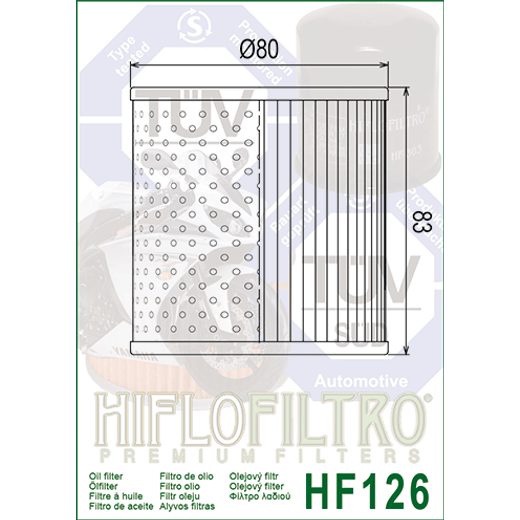 FILTER ULJA HIFLOFILTRO HF126
