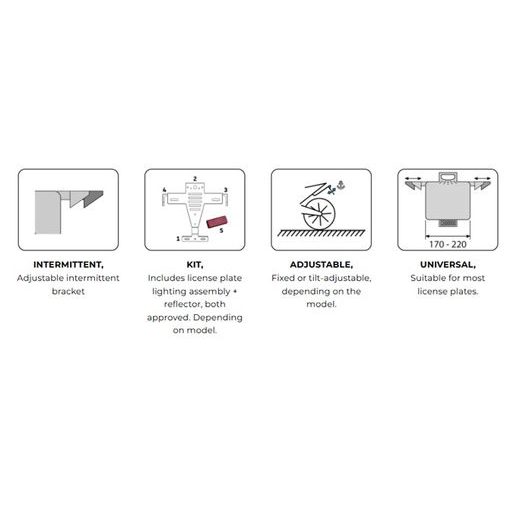 ADJUSTABLE LICENSE SUPPORT PUIG 22699N CRNI