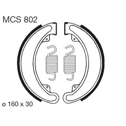 ČELJUSTI KOČNICA (PAKNE) LUCAS MCS 802