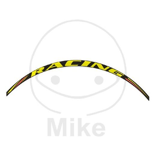 WHEEL RIM STICKER JMT RACING YELLOW