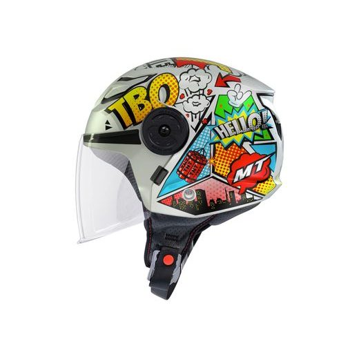 JET HELMET MT HELMETS LITE TBO A0 GLOSS BLACK M KID