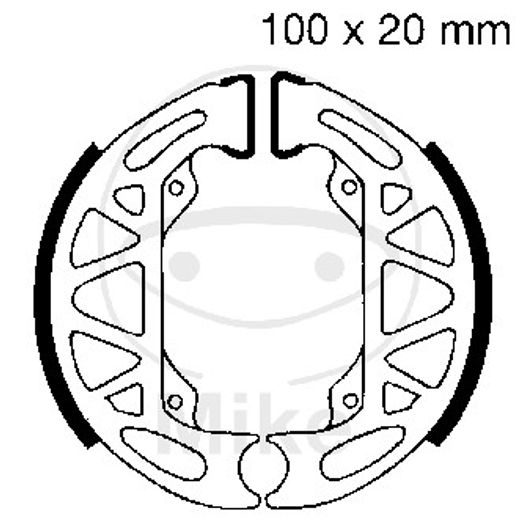 BRAKE SHOE SET EBC 806 INCLUDINGS SPRINGS