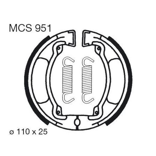 ČELJUSTI KOČNICA (PAKNE) LUCAS MCS 951