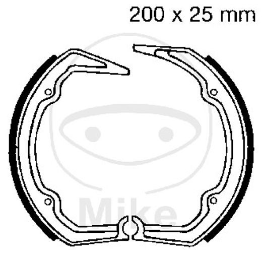 BRAKE SHOE SET EBC 862 EXCLUDING SPRINGS