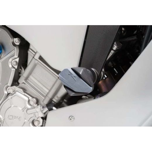 FRAME SLIDERS PUIG R12 7724N BLACK WITH GREY RUBBER