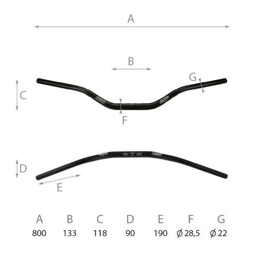 HANDLEBAR DOMINO 184171110 ROAD HIGH BEND CRNI