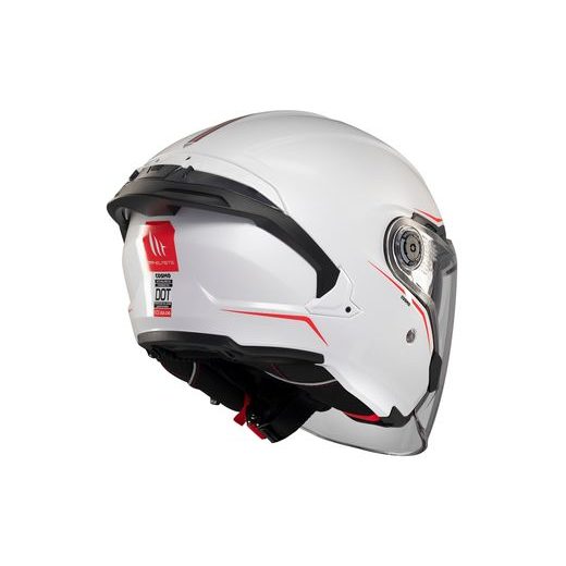 JET HELMET MT HELMETS COSMO SV SOLID A0 GLOSS WHITE S