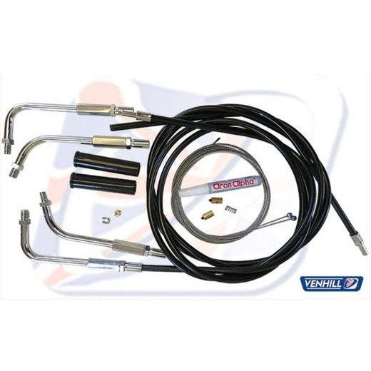 THROTTLE CABLE KIT VENHILL U01-4-403 CRNI THREADED