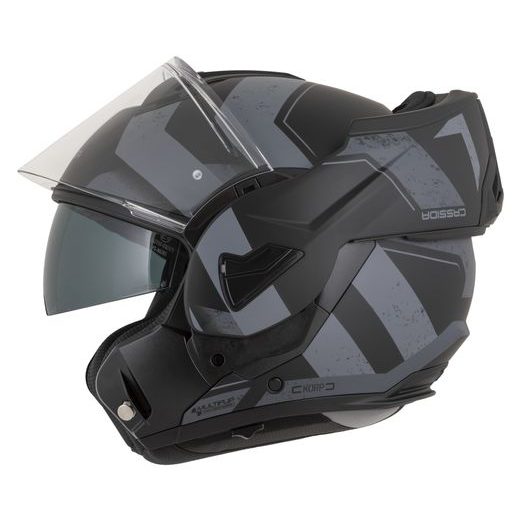 FULL FACE HELMET CASSIDA MULTIFLIP KORP BLACK MATT/DARK GRAY/GRAY M