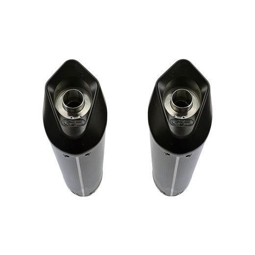 DUAL SLIP-ON EXHAUST GPR FURORE POPPY D.16.24.FUPO MATTE BLACK INCLUDING REMOVABLE DB KILLERS AND LINK PIPES
