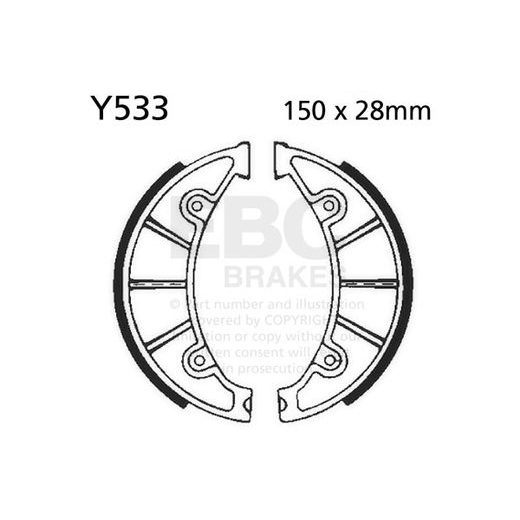 BRAKE SHOE SET EBC Y533 INCLUDINGS SPRINGS