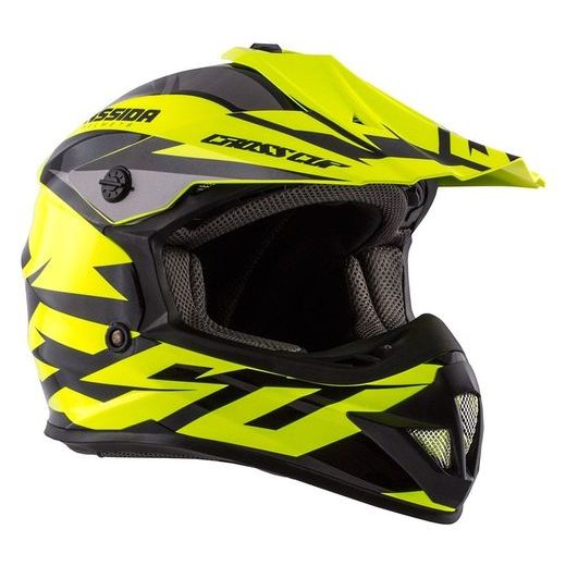 MOTOCROSS HELMET CASSIDA CROSS CUP JUNIOR YELLOW FLUO / BLACK / GREY