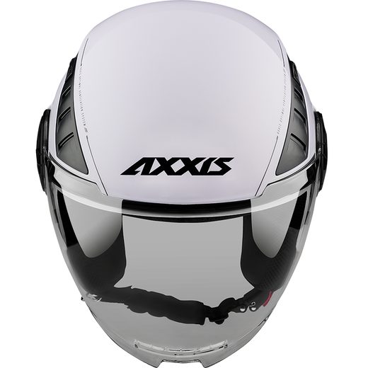 JET HELMET AXXIS METRO ABS SOLID GLOSS PEARL WHITE S