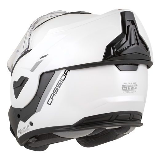 FULL FACE HELMET CASSIDA MULTIFLIP SOLID BLACKOUT PEARL WHITE/BLACK XS