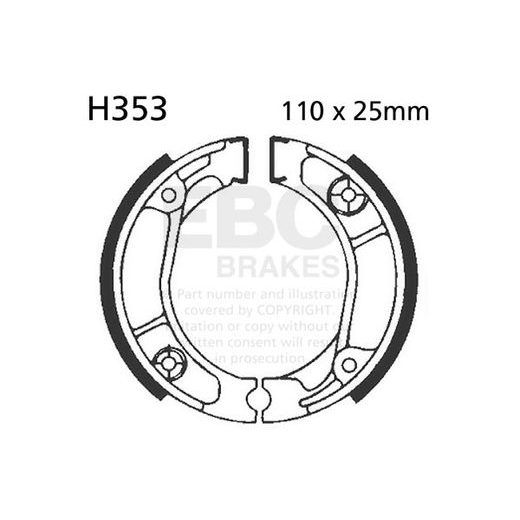 BRAKE SHOE SET EBC H353 INCLUDINGS SPRINGS