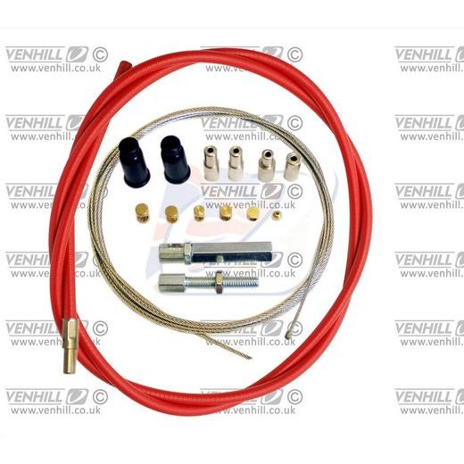 UNIVERSAL THROTTLE CABLE KIT VENHILL U01-4-100-RD 6MM OUTER (1.35M) CRVEN
