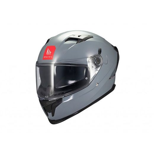 FULL FACE HELMET MT HELMETS BRAKER SV SOLID A12 GLOSS GREY L