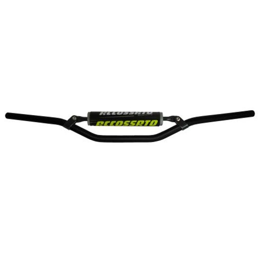 HANDLEBAR ACCOSSATO ALUMINIUM, 22 MM CRNI