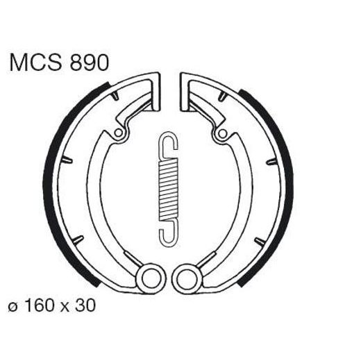 ČELJUSTI KOČNICA (PAKNE) LUCAS MCS 890