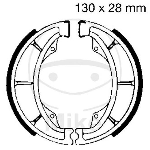 BRAKE SHOE SET EBC S602 INCLUDINGS SPRINGS