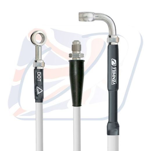 REAR BRAKE HOSE VENHILL K02-2-030/P-WT WHITE