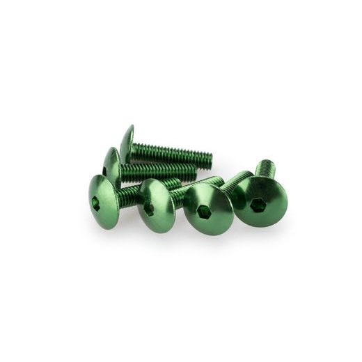 SCREWS PUIG ANODIZED 0689V GREEN M6 X 25MM (6PCS)