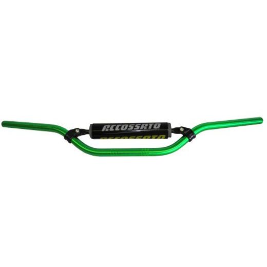 HANDLEBAR ACCOSSATO ALUMINIUM, 22 MM GREEN