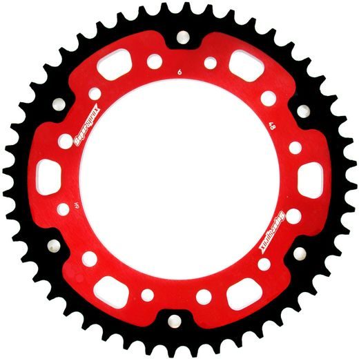 REAR SPROCKET SUPERSPROX STEALTH RST-6:48-RED CRVEN 48T, 525