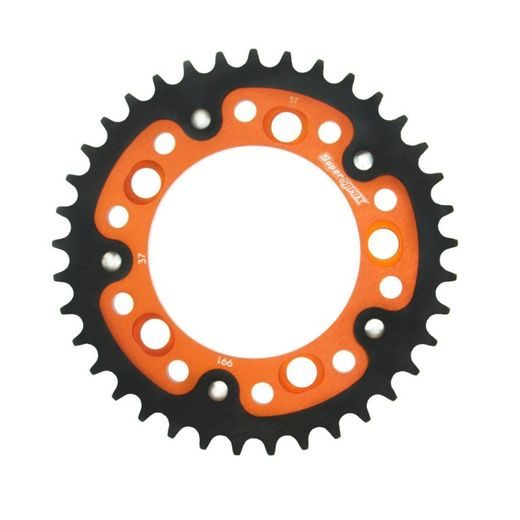 REAR SPROCKET SUPERSPROX STEALTH RST-991:37-ORG ORANGE 37T, 525