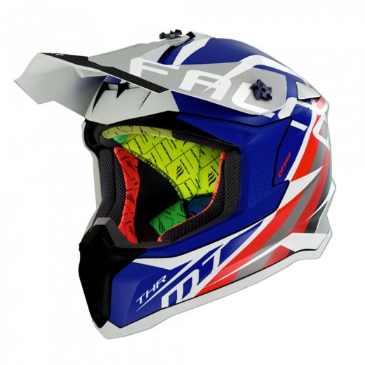 HELMET MT HELMETS FALCON THR A7 GLOSS BLUE XS