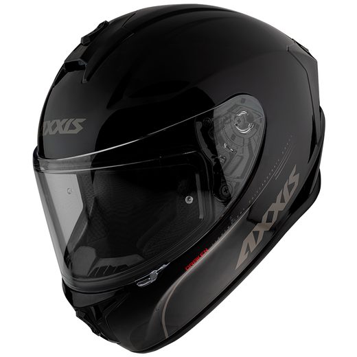 FULL FACE HELMET AXXIS DRAKEN ABS SOLID BLACK GLOSS XS