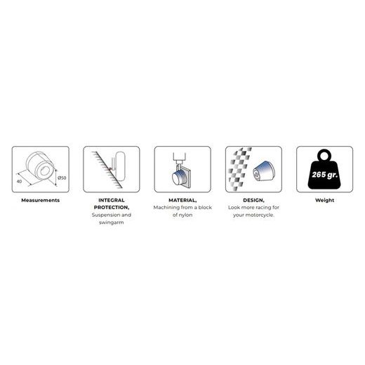 AXLE SLIDERS PUIG PHB19 22750N CRNI WITHOUT COLOR CAPS, FRONT