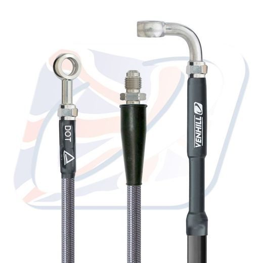 REAR BRAKE HOSE VENHILL K02-2-032/P-CL CLEAR